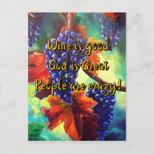Postal Tema del vino