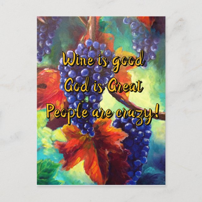 Postal Tema del vino (Anverso)