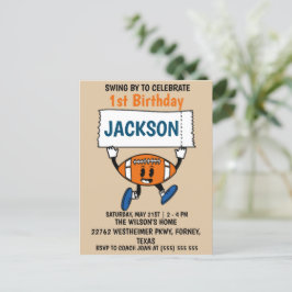 Postal Tema deportivo cumpleaños 1er béisbol