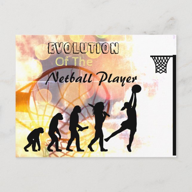 Postal Tema divertido de la evolución del jugador de Netb (Anverso)