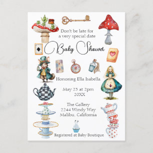 Postal Temas de Alice Tea Fiesta