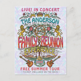 Postal Temática de entradas de conciertos de bandas de si