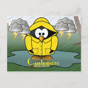 Postal Tembloroso Día de Lluvia: Pingüino Thunder_Cove