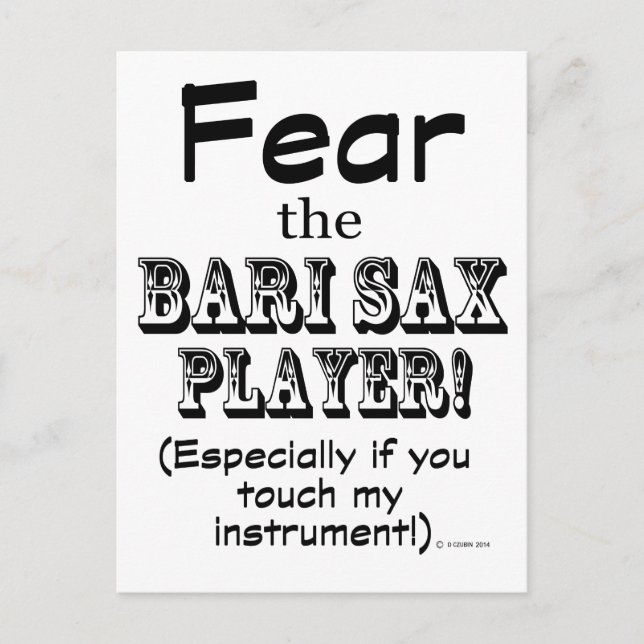 Postal Temer Al Bari Sax Player (Anverso)