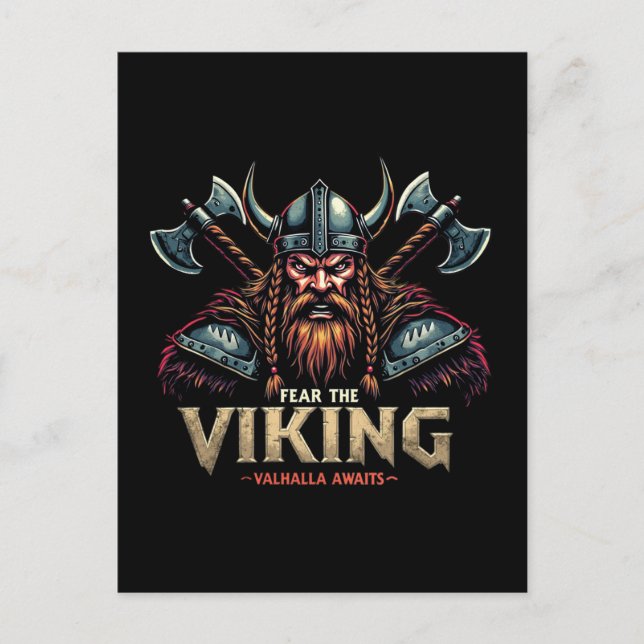 Postal Temer Al Viktor Guerrero Nórdico Valhalla Awaits (Anverso)
