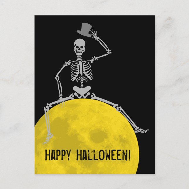 Postal ¡Temiendo el libro de la luna! (Anverso)