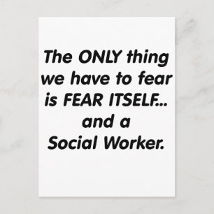 Postal Temor al trabajador social