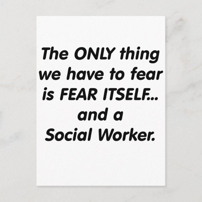 Postal Temor al trabajador social (Anverso)