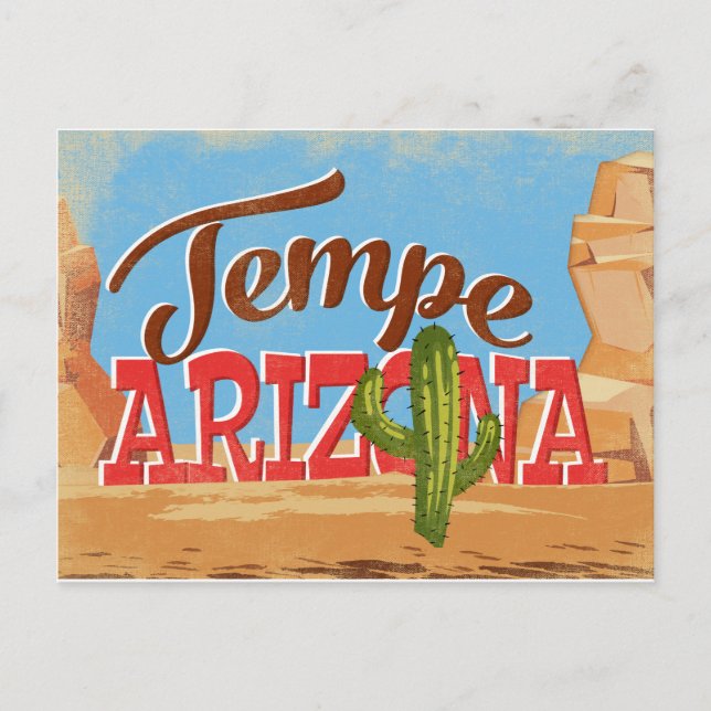 Postal Tempe Arizona Vintage Travel (Anverso)