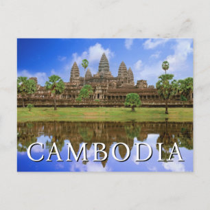 Postal Templo Angkor Wat   Kampuchea, Camboya Gracias