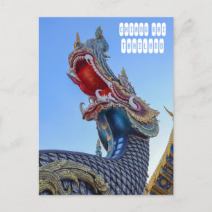 Postal Templo azul en Chiang Rai Tailandia