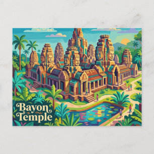Postal Templo Bayon Camboya
