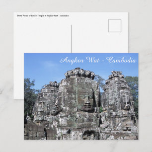 Postal Templo Bayon en Angkor Wat - Camboya