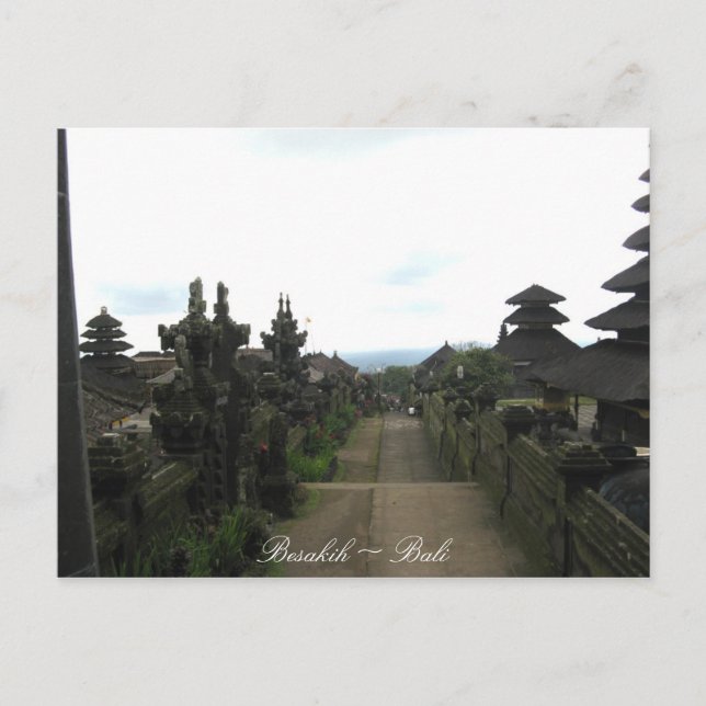 Postal Templo Besakih Bali Postcard (Anverso)