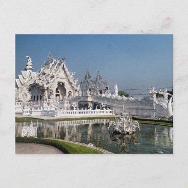 Postal Templo blanco Wat Rong Khun, Chiang Rai, Tailandia (Anverso)