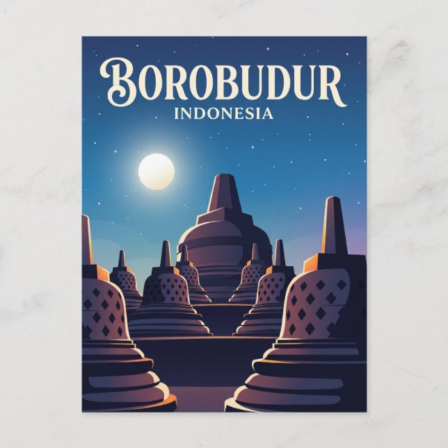 Postal Templo Borobudur Indonesia (Anverso)