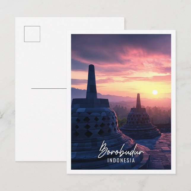 Postal Templo Borobudur Indonesia (Anverso / Reverso)