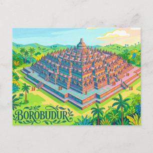 Postal Templo Borobudur Indonesia