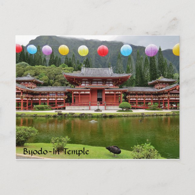 Postal Templo Budista Byodo-In Hawaii (Anverso)
