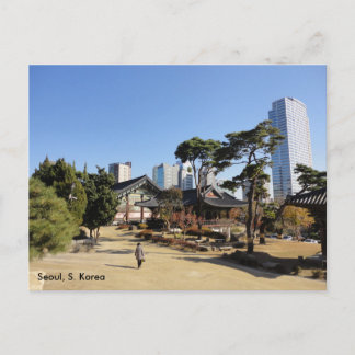 Postal Templo budista en Seúl, Corea del Sur