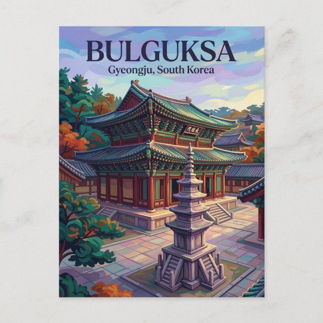 Postal Templo Bulguksa Corea del Sur (Anverso)