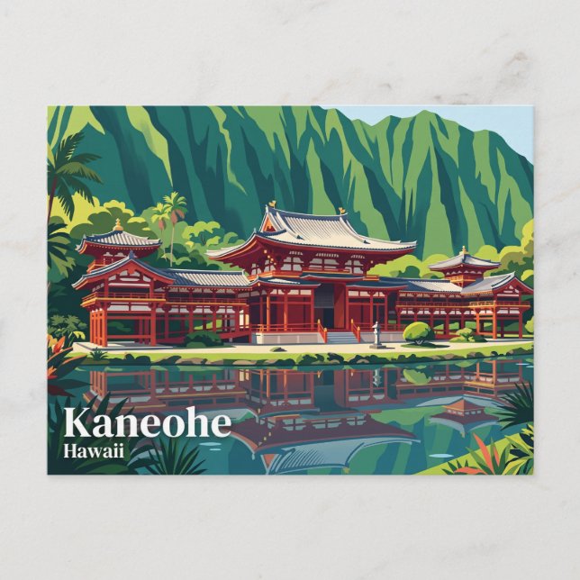 Postal Templo Byodo-In EE. UU. (Anverso)