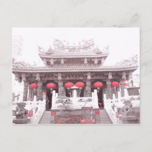 Postal Templo chino en Yokohama, Japón