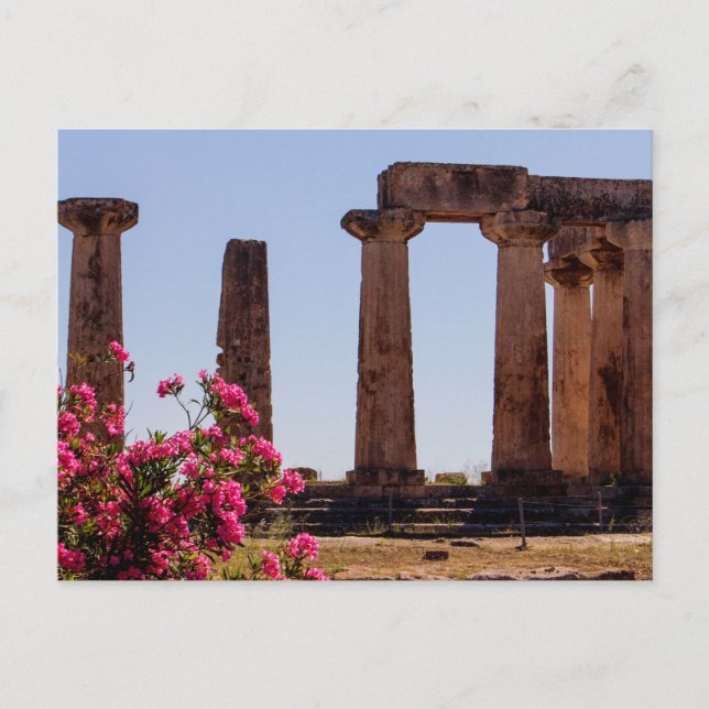 Postal Templo de Apolo, Corinto, Grecia (Anverso)