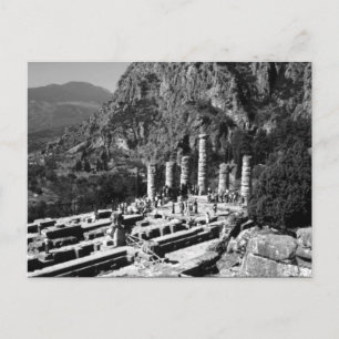 Postal Templo de Apolo en Delfos, Grecia vintage