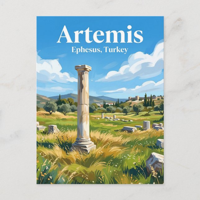Postal Templo de Artemisa Turquía (Anverso)
