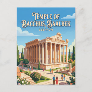 Postal Templo de Baco Líbano