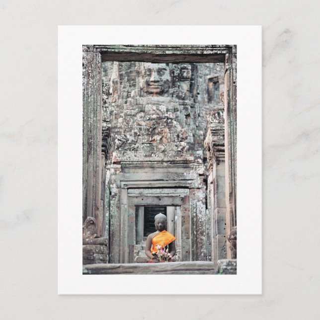 Postal Templo de Bayon, Angkor Thom, Camboya (Anverso)