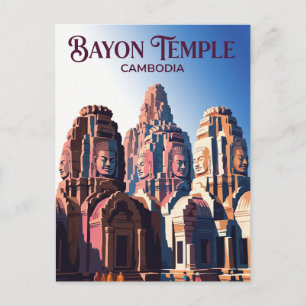 Postal Templo de Bayon Camboya