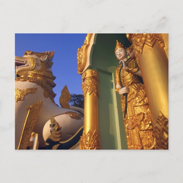 Postal Templo de Birmania (Myanmar), Rangún (Rangún) (Anverso)