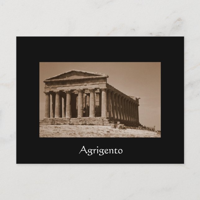 Postal Templo de Concordia (Anverso)