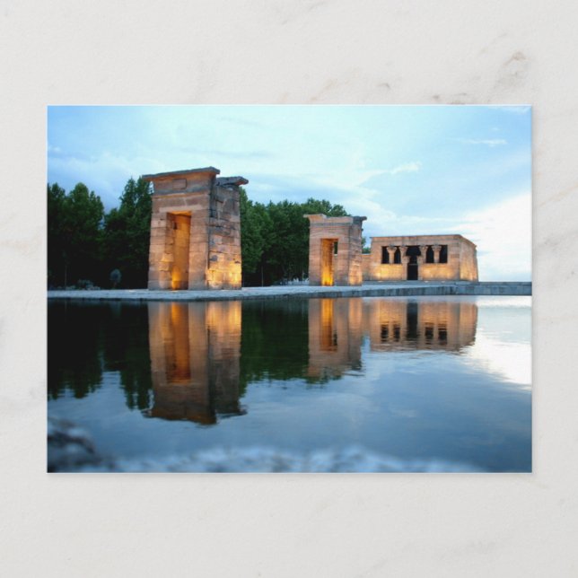 Postal Templo de Debod - Madrid (Anverso)