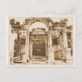 Postal Templo de Hadrian en FOTOGRAFÍA del VINTAGE de