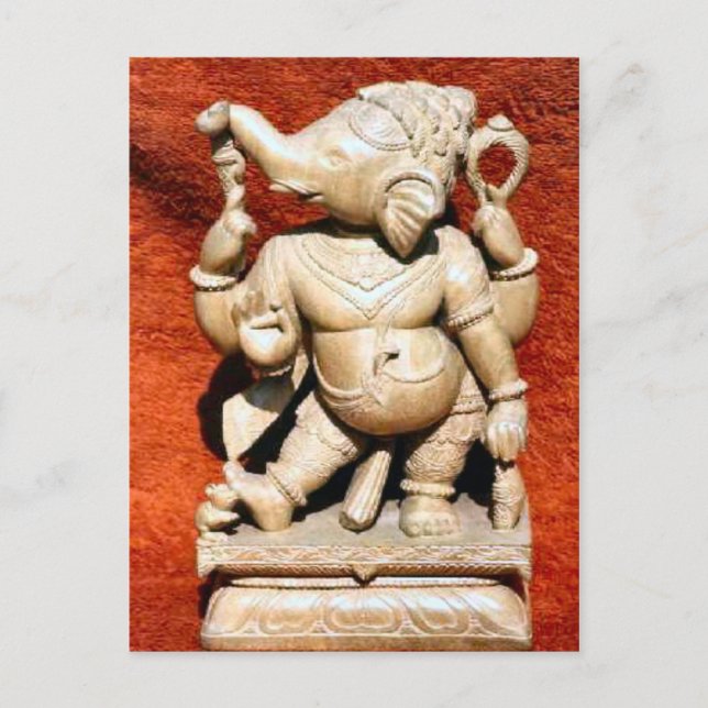 Postal Templo de Jain, estatua de India (Anverso)