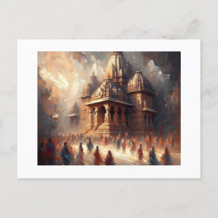 Postal Templo de Khanjuraho en India,