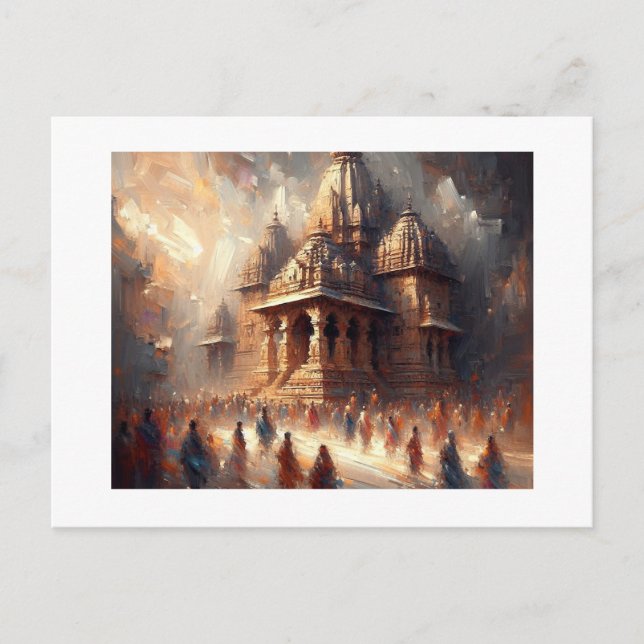 Postal Templo de Khanjuraho en India, (Anverso)