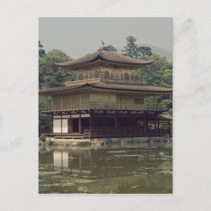 Postal Templo de Kinkaku dedicado a la memoria
