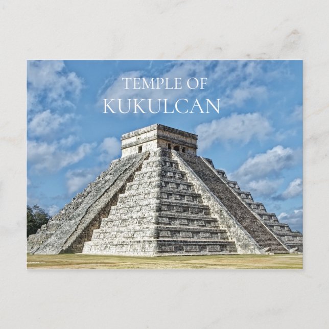 Postal Templo de Kukulcán, Pirámide, Chichen Itza, México (Anverso)