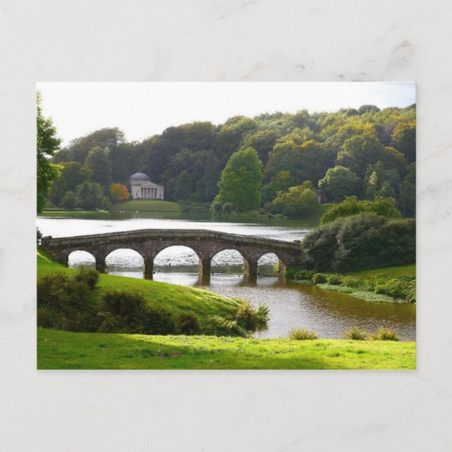 Postal Templo de la Flora de postal, en Stourhead (Anverso)
