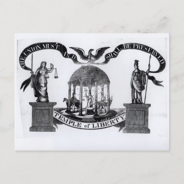 Postal Templo de la Libertad, 1834 (Anverso)