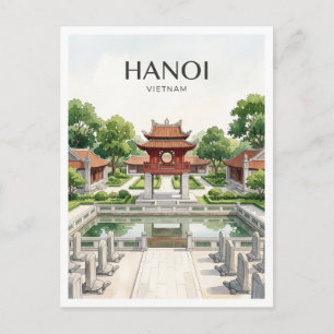 Postal Templo de la Literatura Hanoi Vietnam