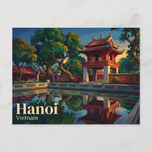 Postal Templo de la Literatura Vietnam