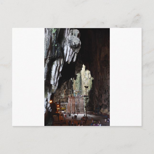 Postal Templo de las Cuevas Batu en Malasia (Anverso)