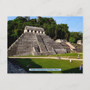 Postal Templo de las Inscripciones, Palenque, México