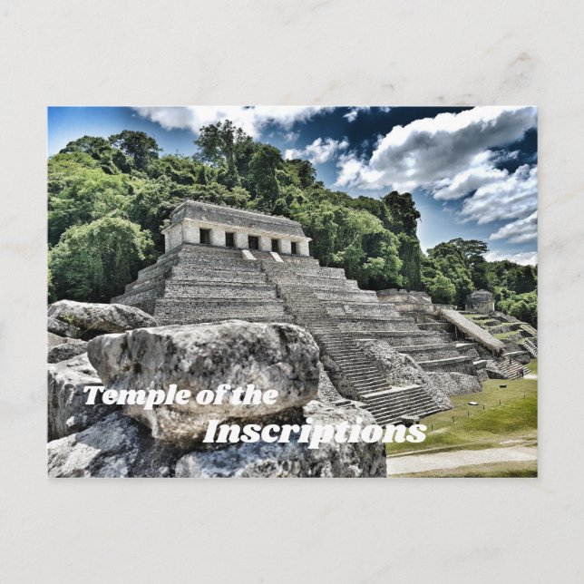 Postal Templo de las Inscripciones, Palenque, México (Anverso)