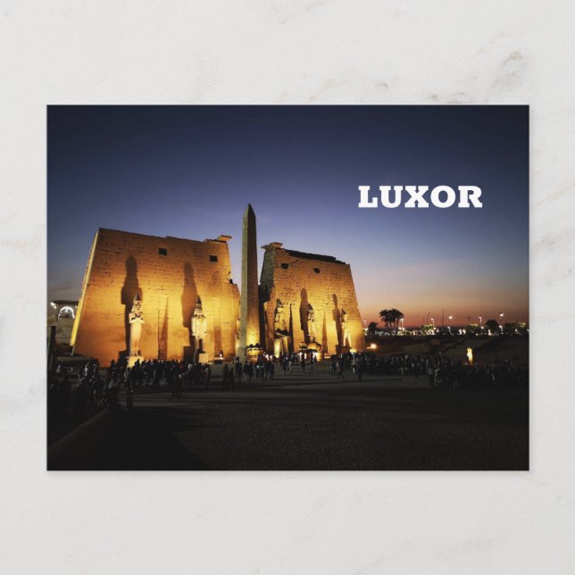 Postal Templo de Luxor Antiguo Egipto Faraón Obliks (Anverso)